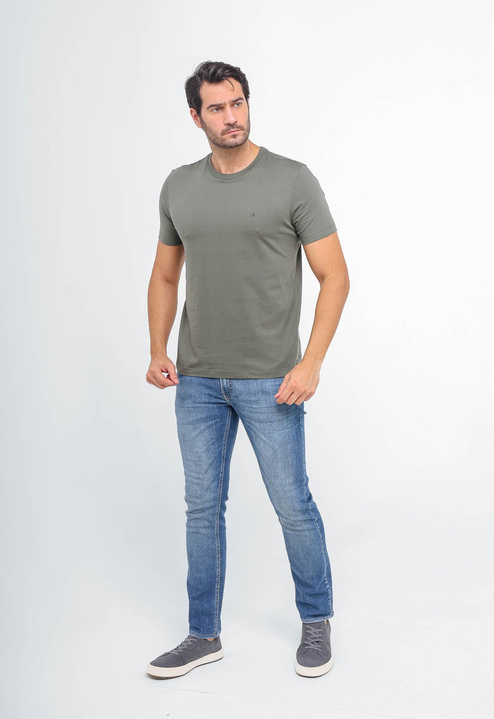 Camiseta Calvin Klein Logo Peito Ck - Henri Store