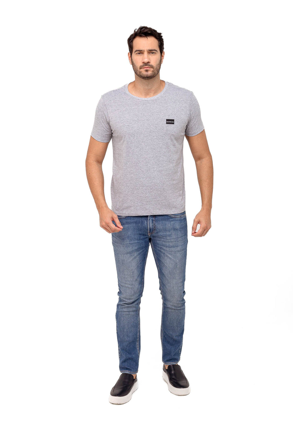 Camiseta Calvin Klein Logo Quadrada no Peito - Sale - Henri Store