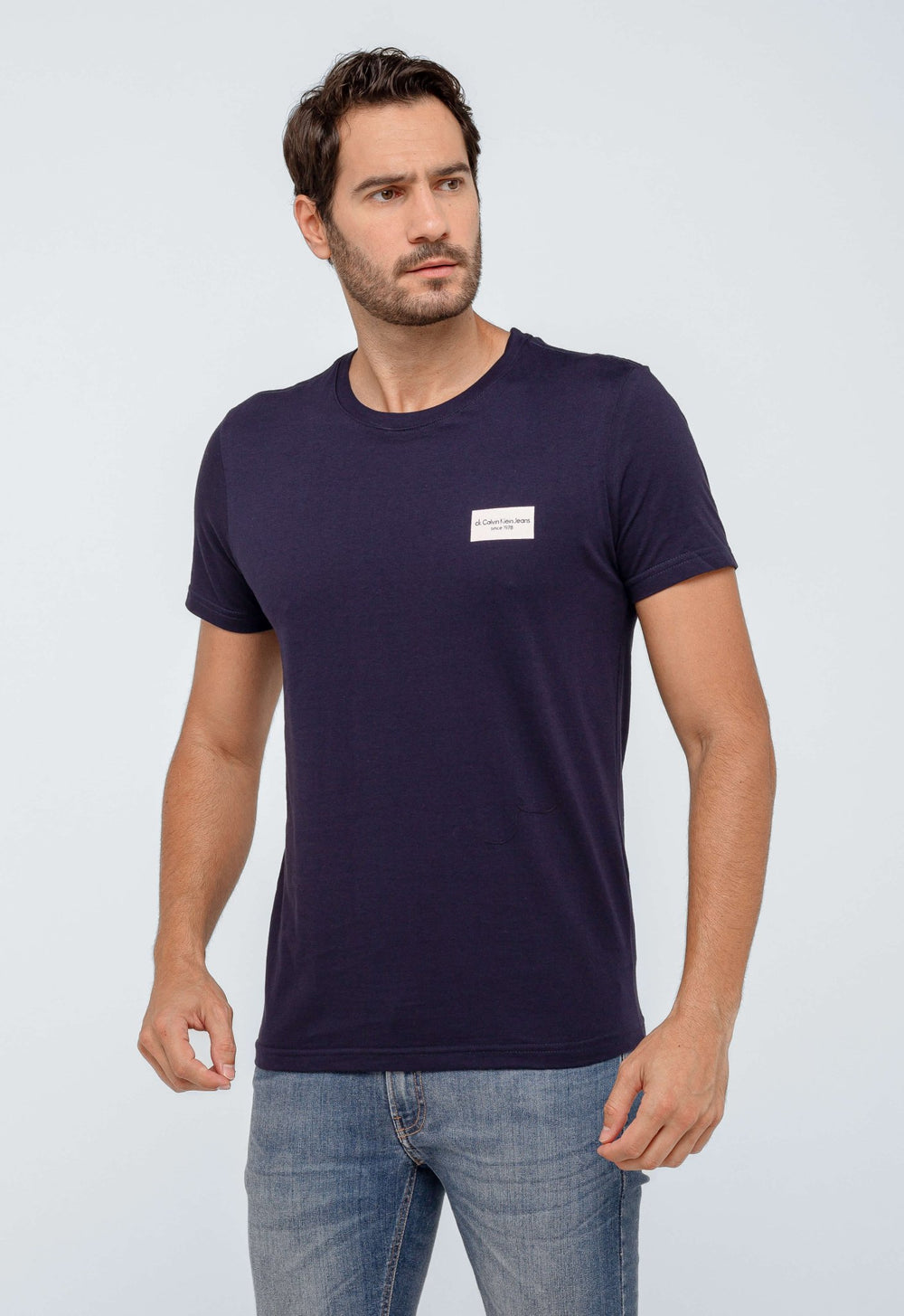 Camiseta Calvin Klein Logo Quadrada no Peito - Sale - Henri Store