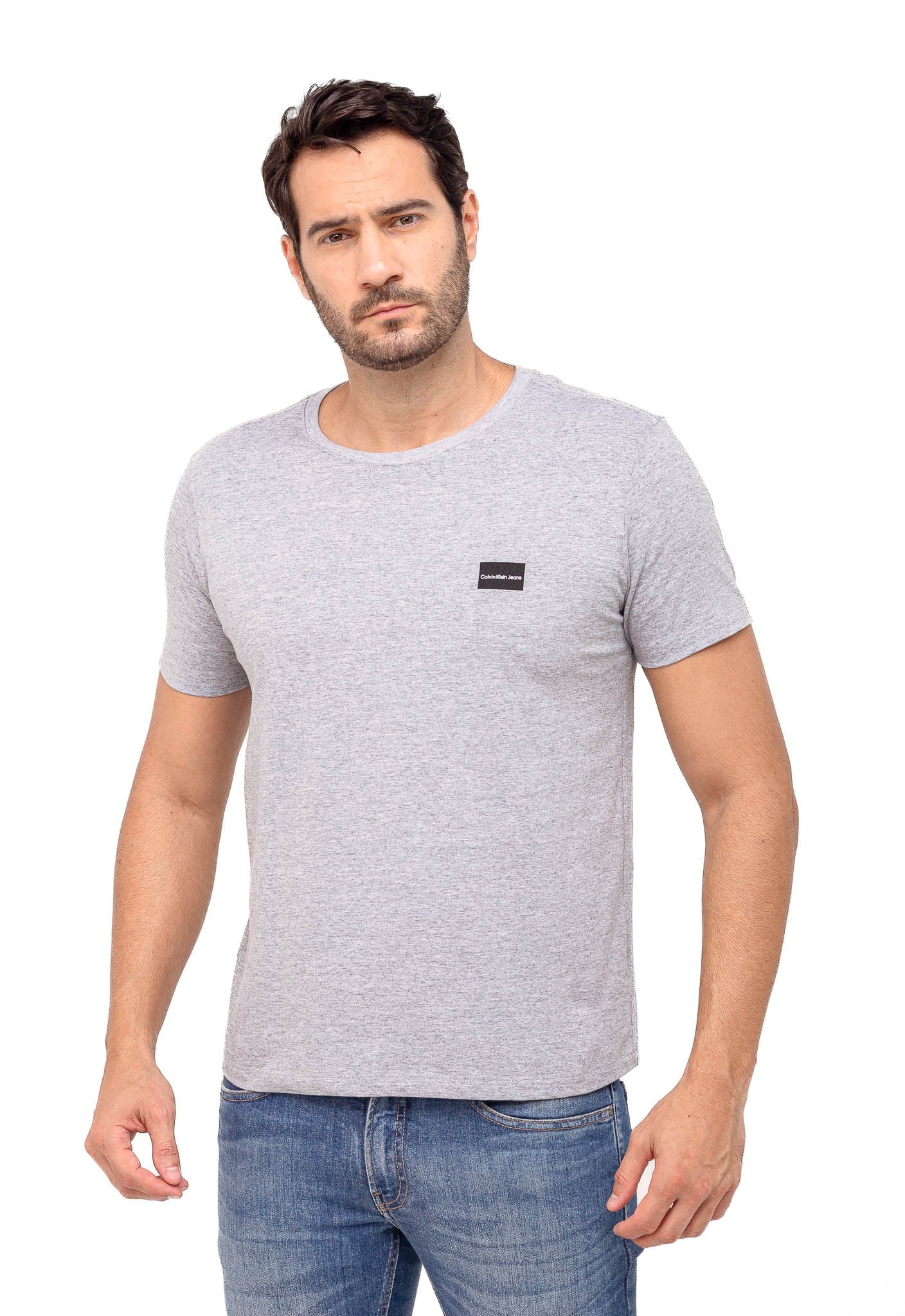 Camiseta Calvin Klein Logo Quadrada no Peito - Sale - Henri Store