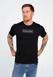 Camiseta Calvin Klein Logo Retângulo Preto - Henri Store