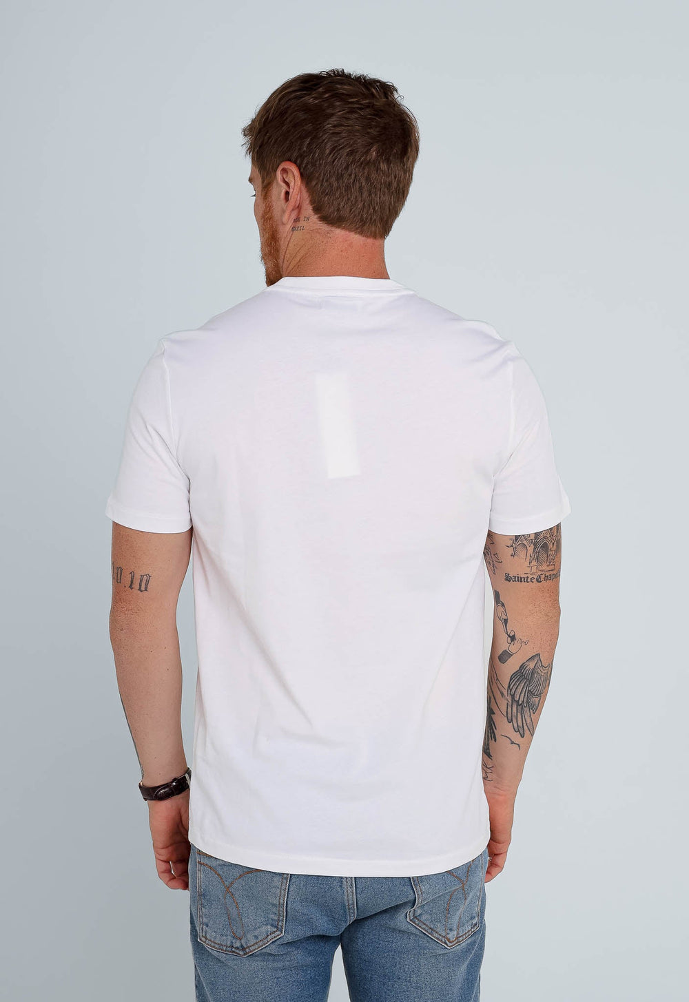 Camiseta Calvin Klein Manga Curta Branco Basica - Henri Store