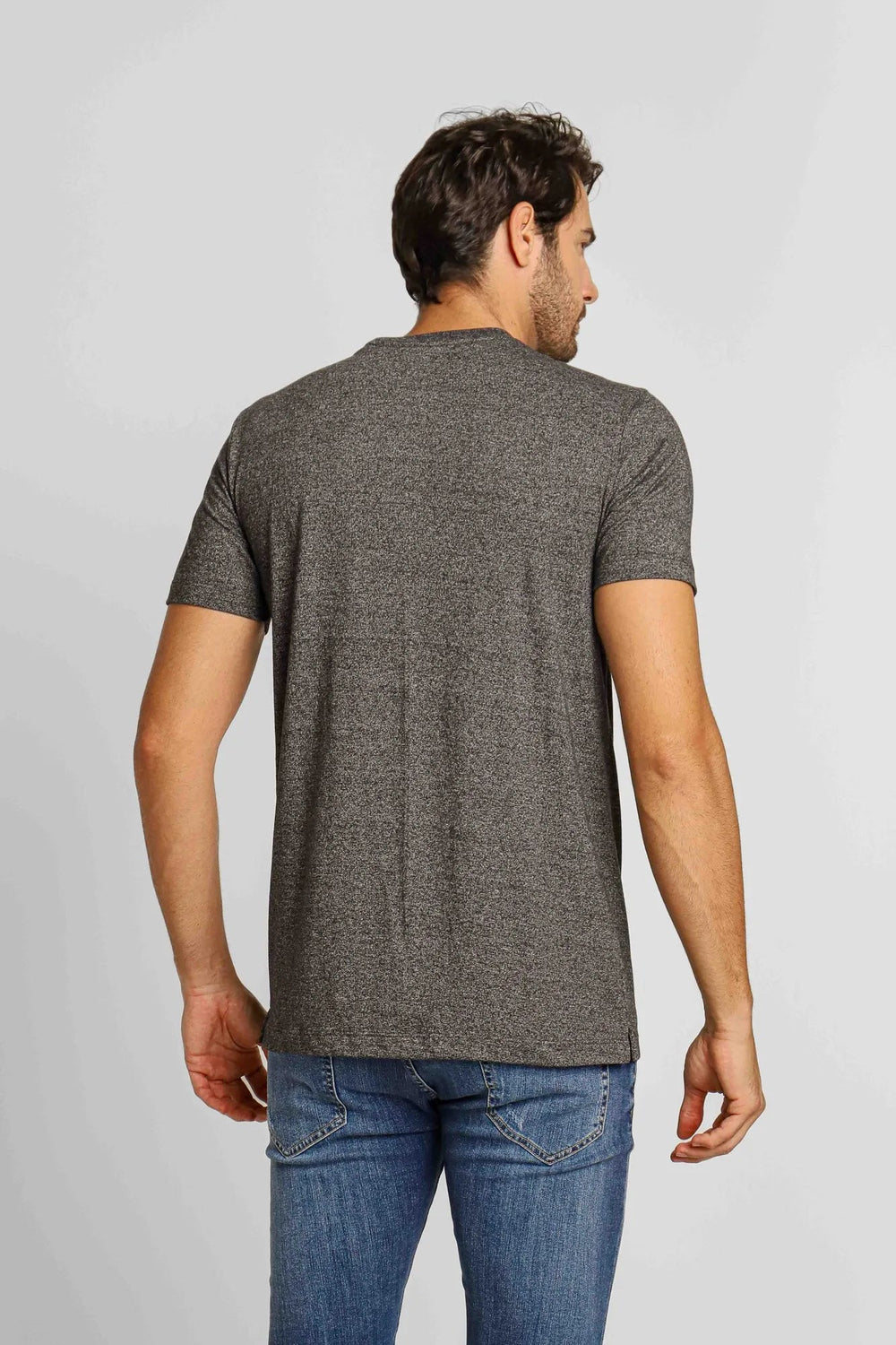 Camiseta Calvin Klein Mc Slim Basica Mouline Mescla Escuro - Henri Store