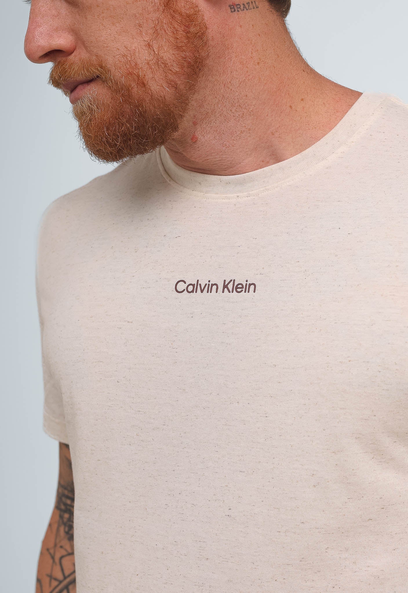 Camiseta Calvin Klein Meia Malha Linen Lounge - Henri Store