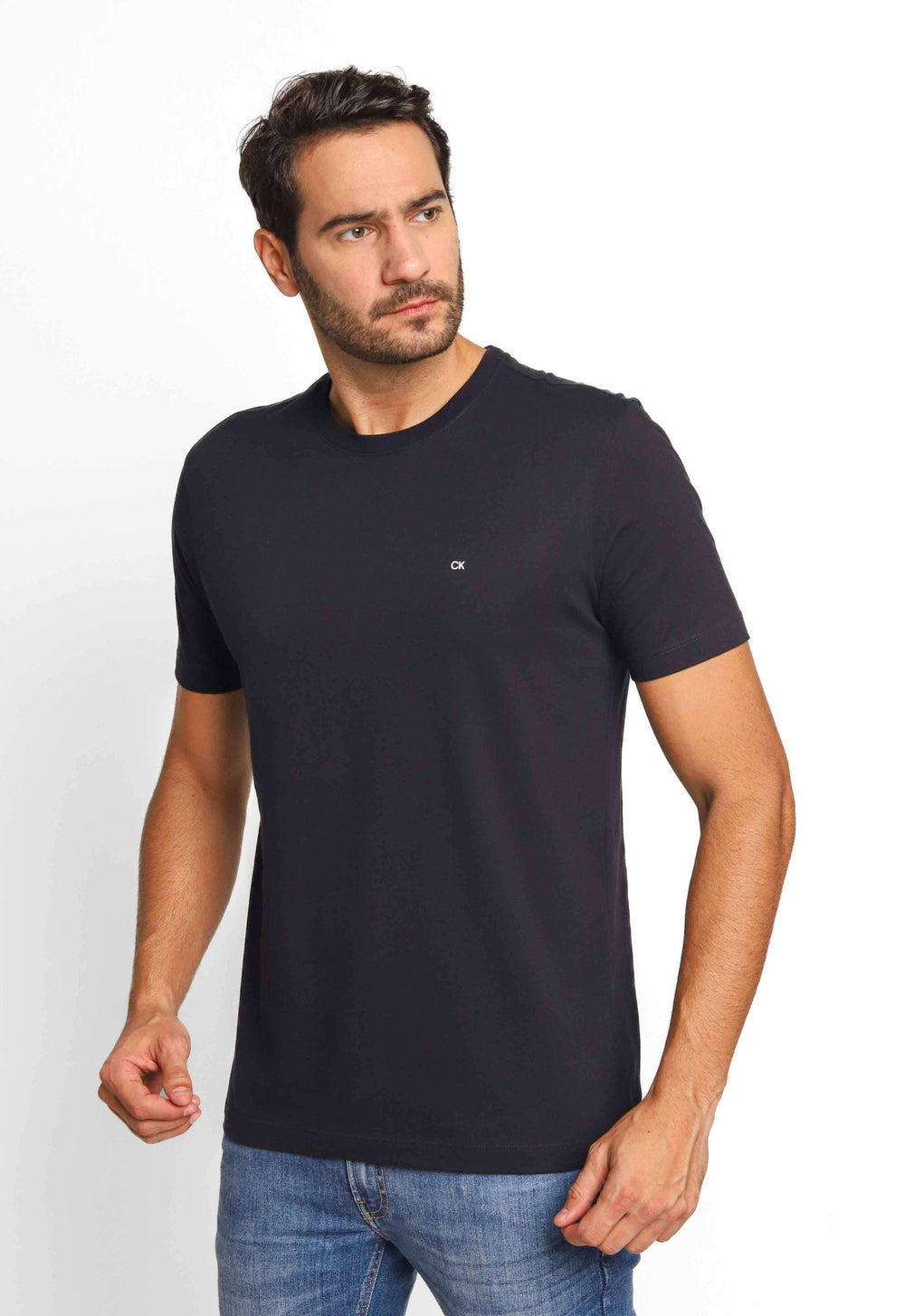 Camiseta Calvin Klein Meia Malha Preto - Henri Store