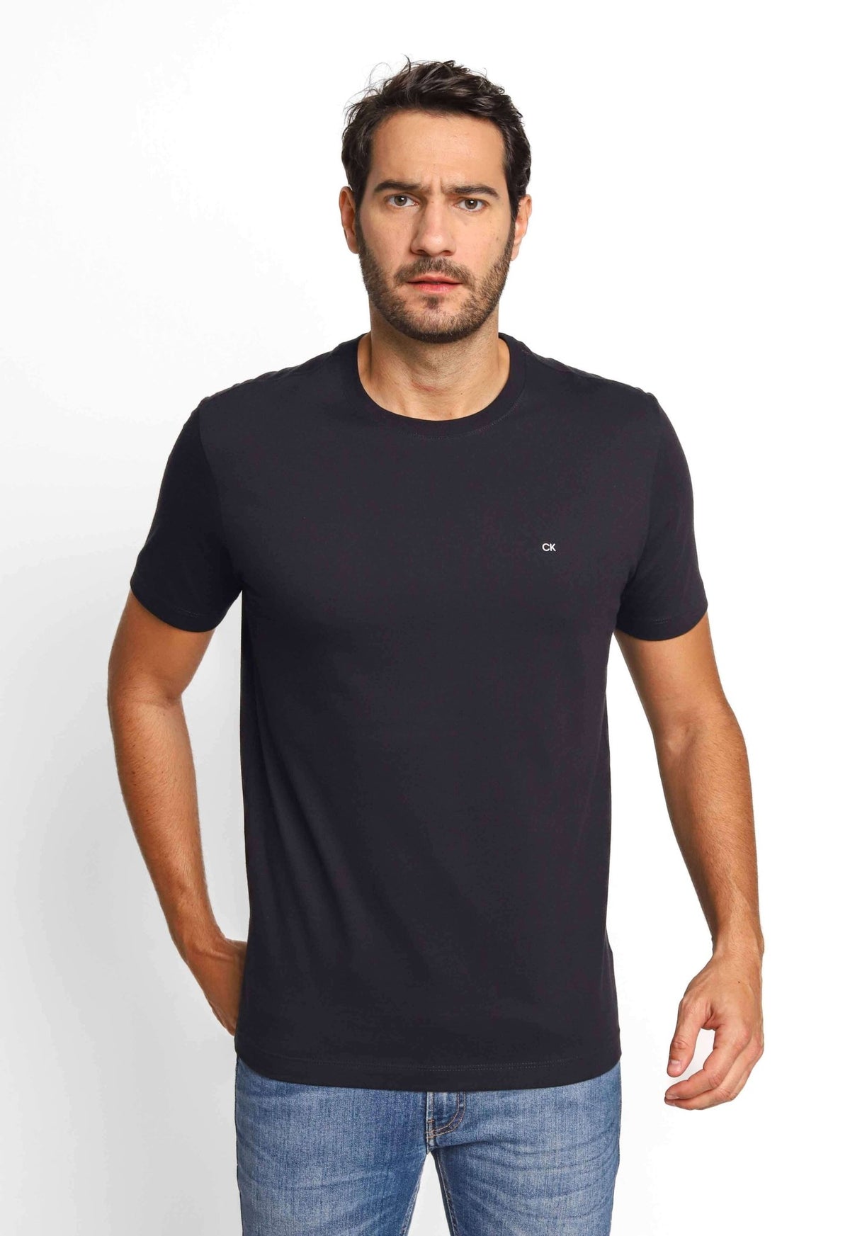 Camiseta Calvin Klein Meia Malha Preto - Henri Store