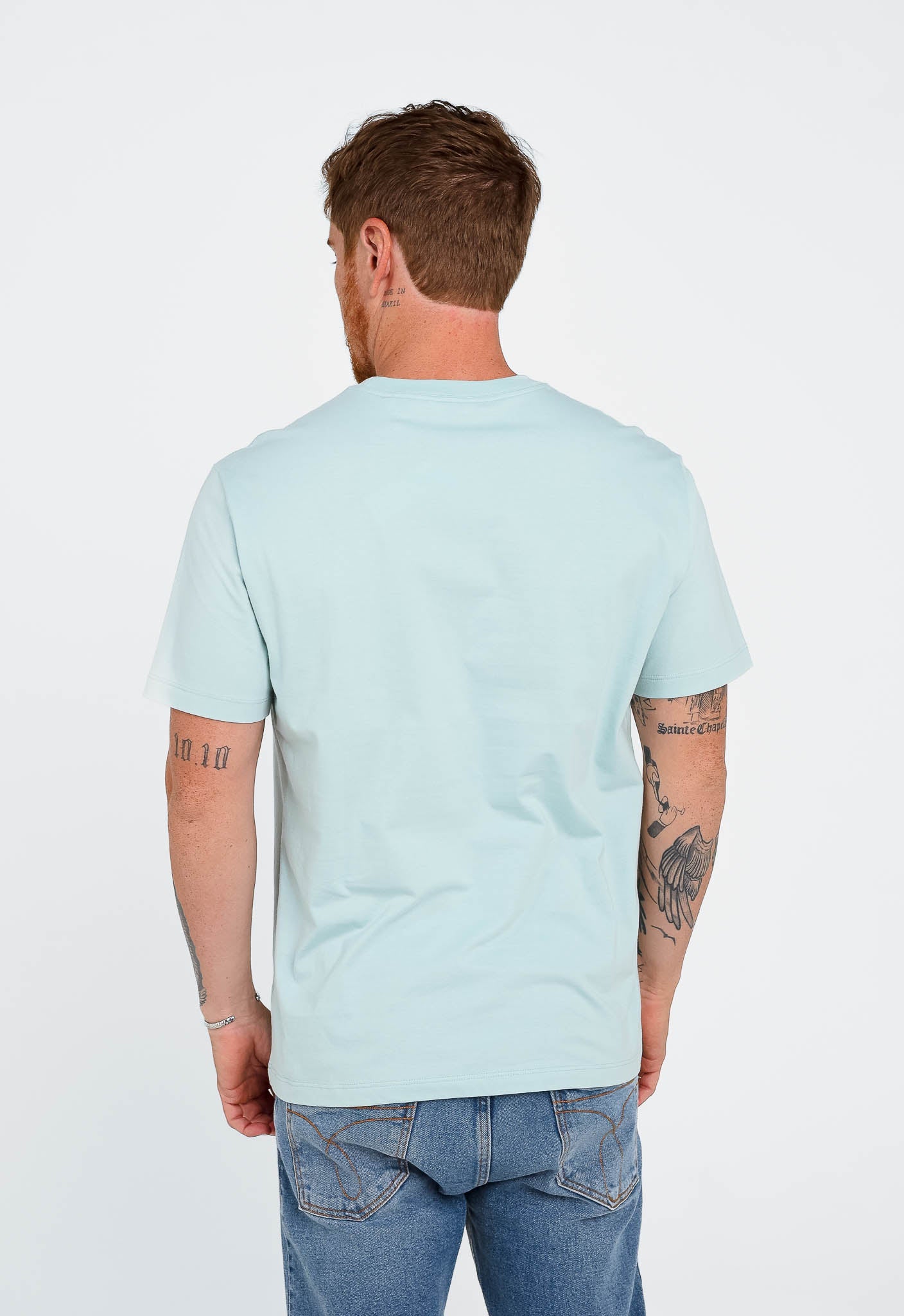 Camiseta Calvin Klein Meia Malha Verde Claro - Henri Store