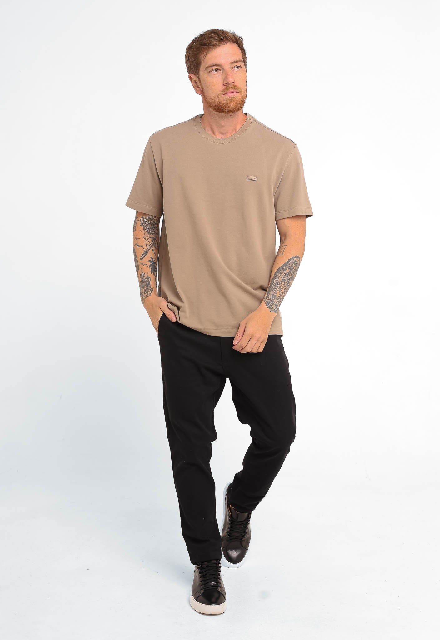 Camiseta Calvin Klein Piquet Logo Peito - Henri Store