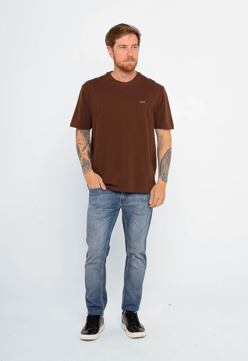 Camiseta Calvin Klein Piquet Logo Peito - Henri Store