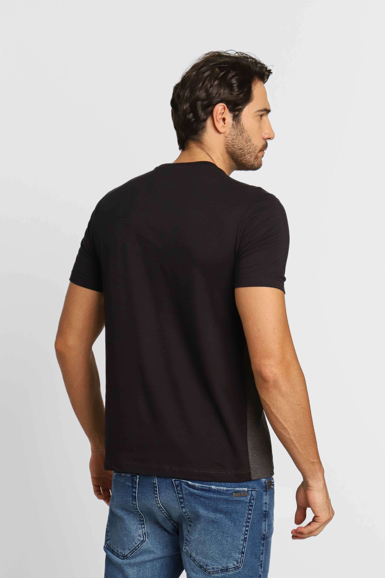 Camiseta Calvin Klein Recorte Mescla C/ Preto - Henri Store