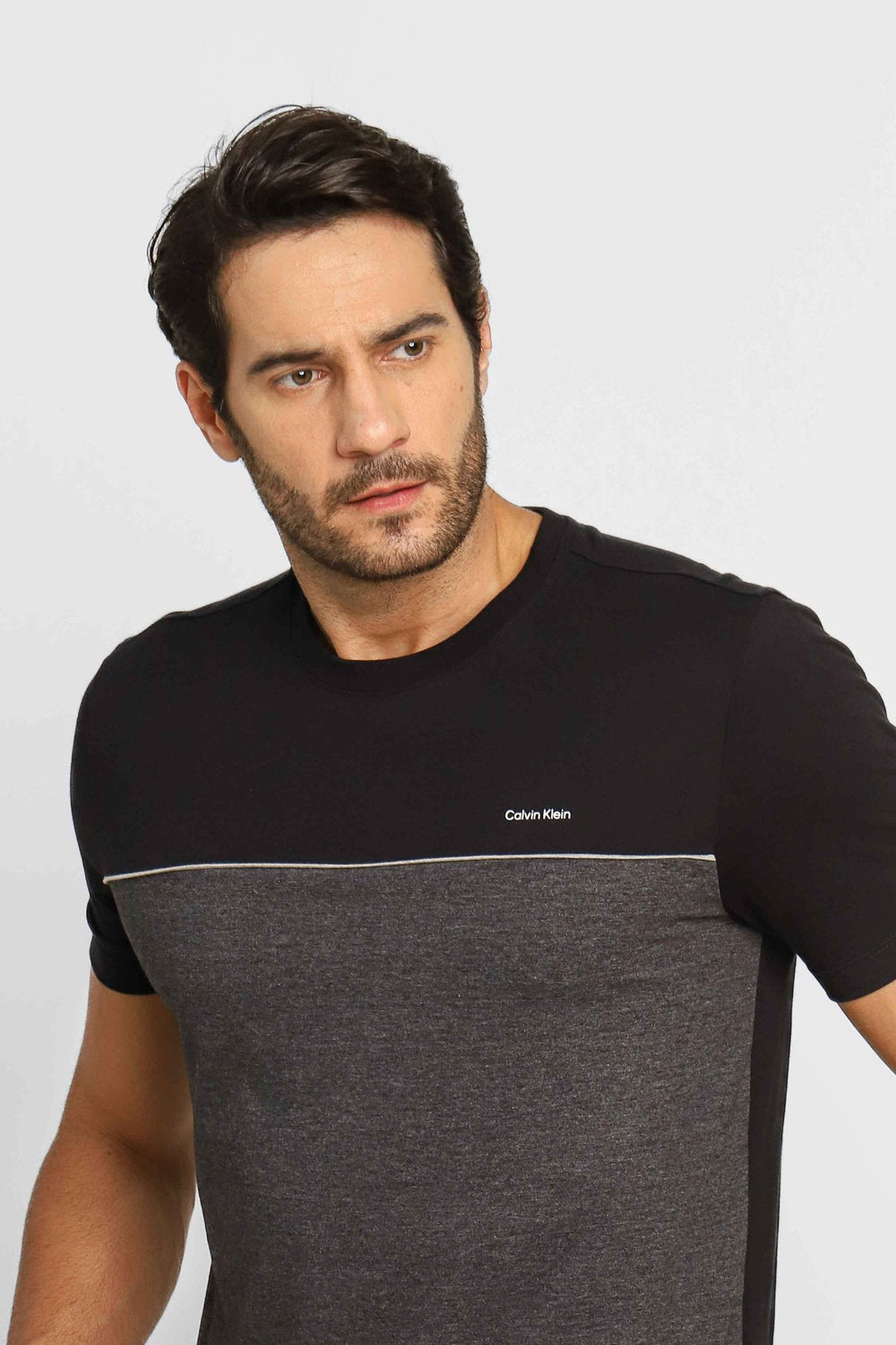 Camiseta Calvin Klein Recorte Mescla C/ Preto - Henri Store