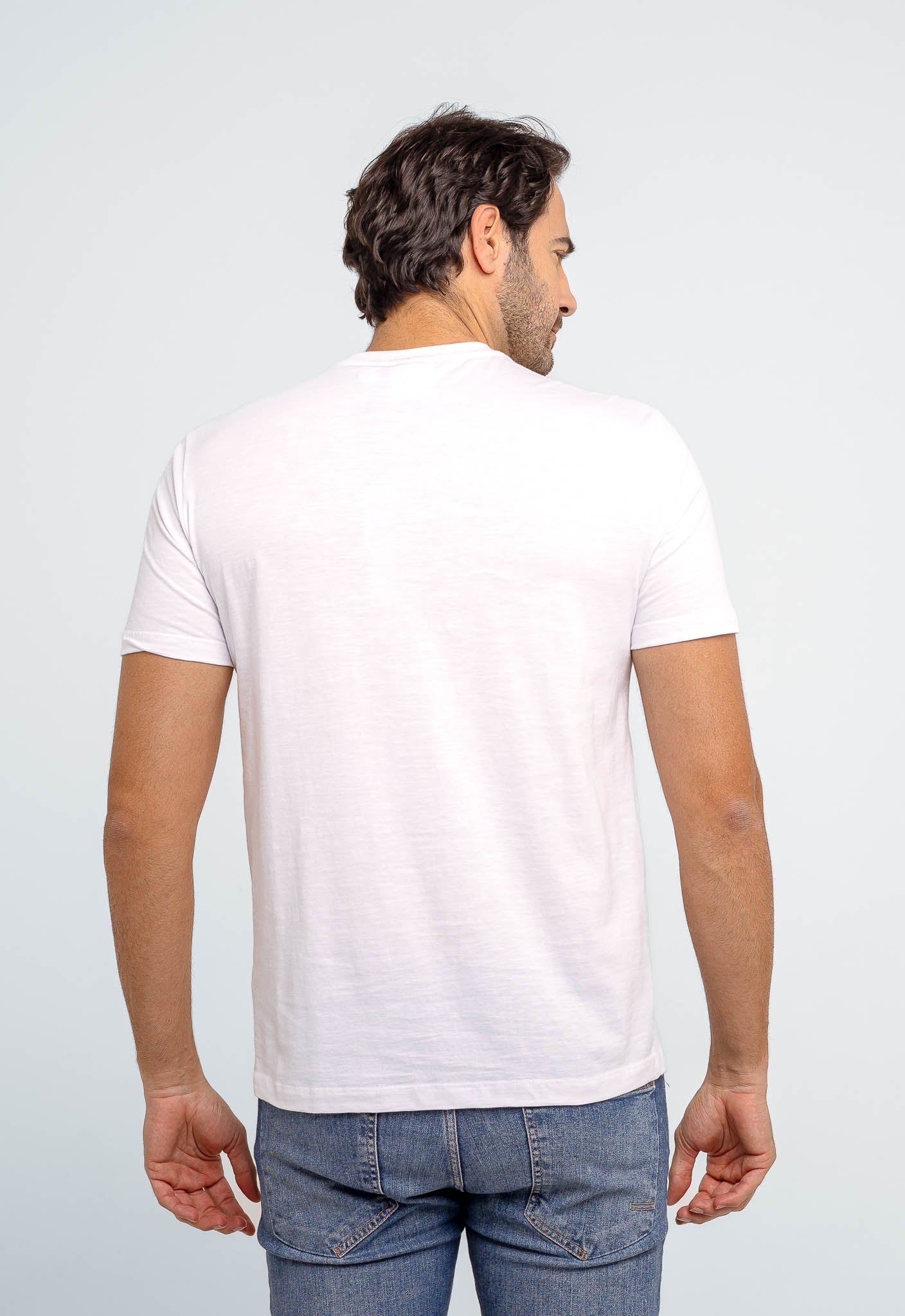 Camiseta Calvin Klein Slim Flame Branco - Henri Store