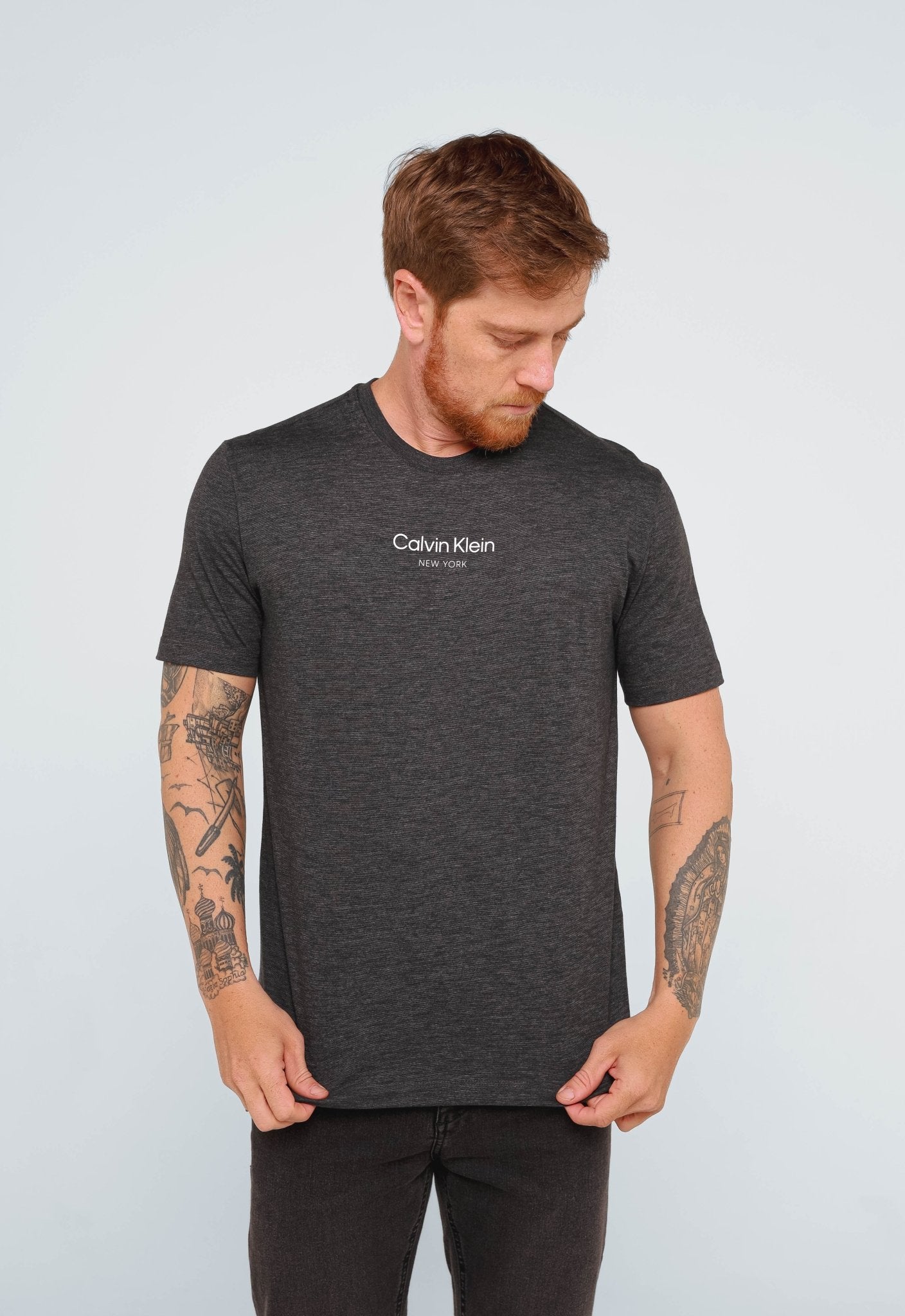 Camiseta Calvin Klein Slim New York Flamê Mescla - Henri Store