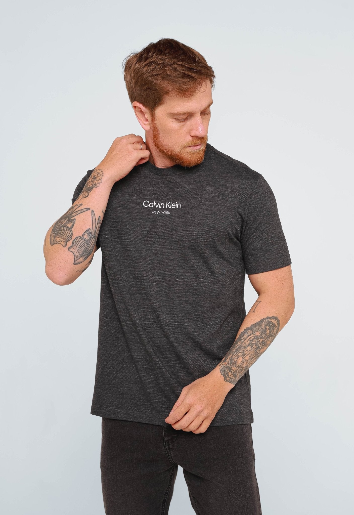 Camiseta Calvin Klein Slim New York Flamê Mescla - Henri Store