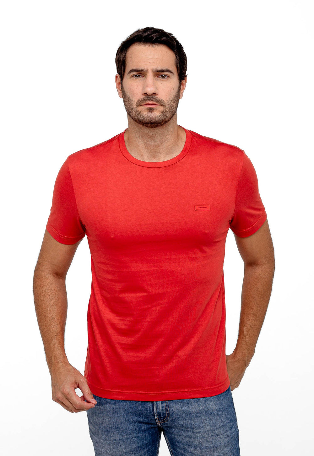 Camiseta Calvin Klein Smooth Cotton Logo Peito - Henri Store