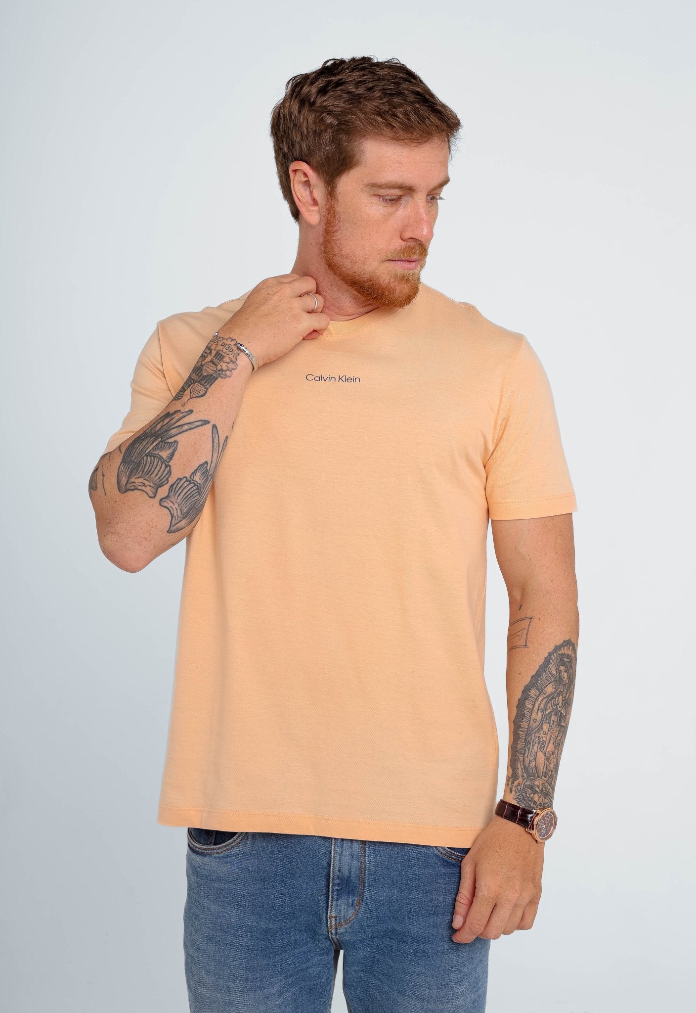 Camiseta Calvin Klein Sustainable Laranja Claro - Henri Store