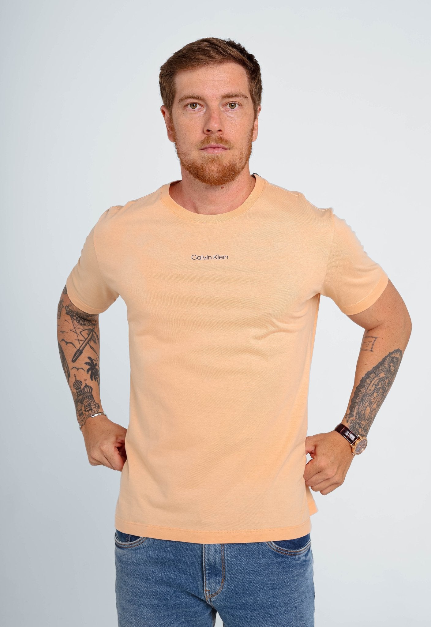 Camiseta Calvin Klein Sustainable Laranja Claro - Henri Store