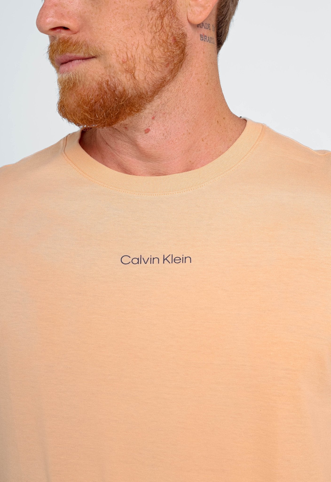 Camiseta Calvin Klein Sustainable Laranja Claro - Henri Store