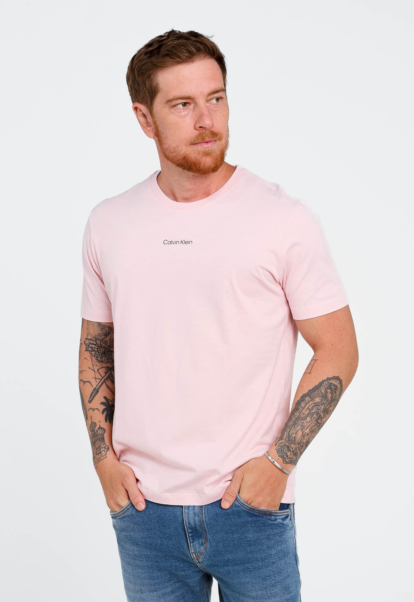 Camiseta Calvin Klein Sustainable Rosa Claro - Henri Store