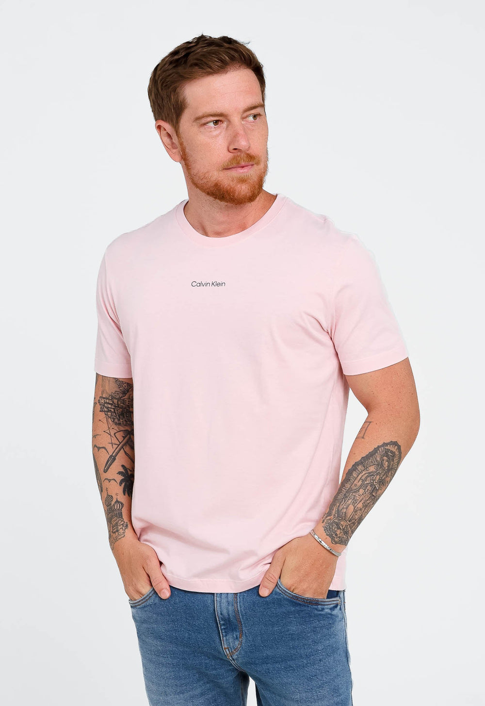 Camiseta Calvin Klein Sustainable Rosa Claro - Henri Store