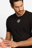 Camiseta Diesel Slim Logo Central Preta - Sale - Henri Store