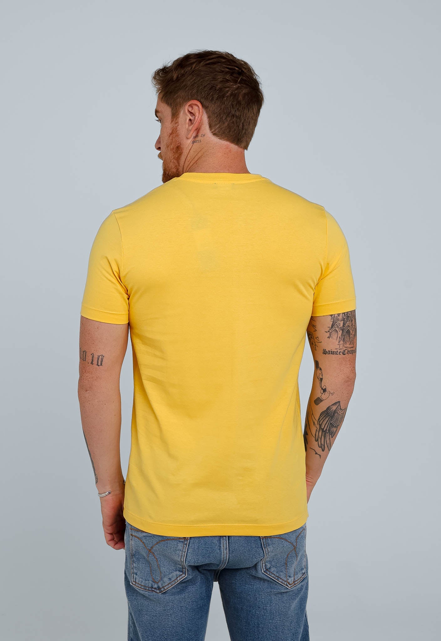 Camiseta Diesel Slim Logo Peito Amarelo - Sale - Henri Store