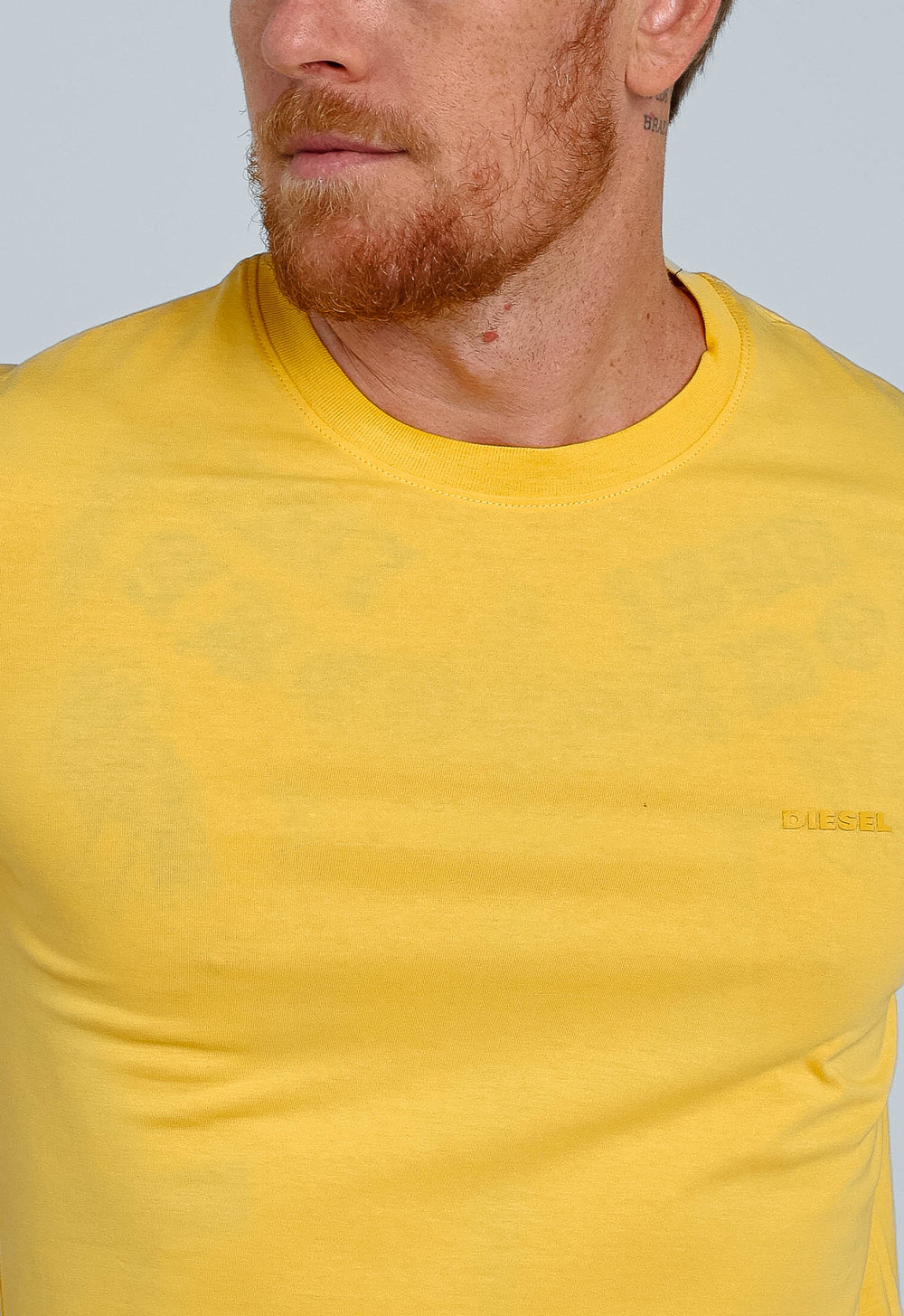 Camiseta Diesel Slim Logo Peito Amarelo - Sale - Henri Store
