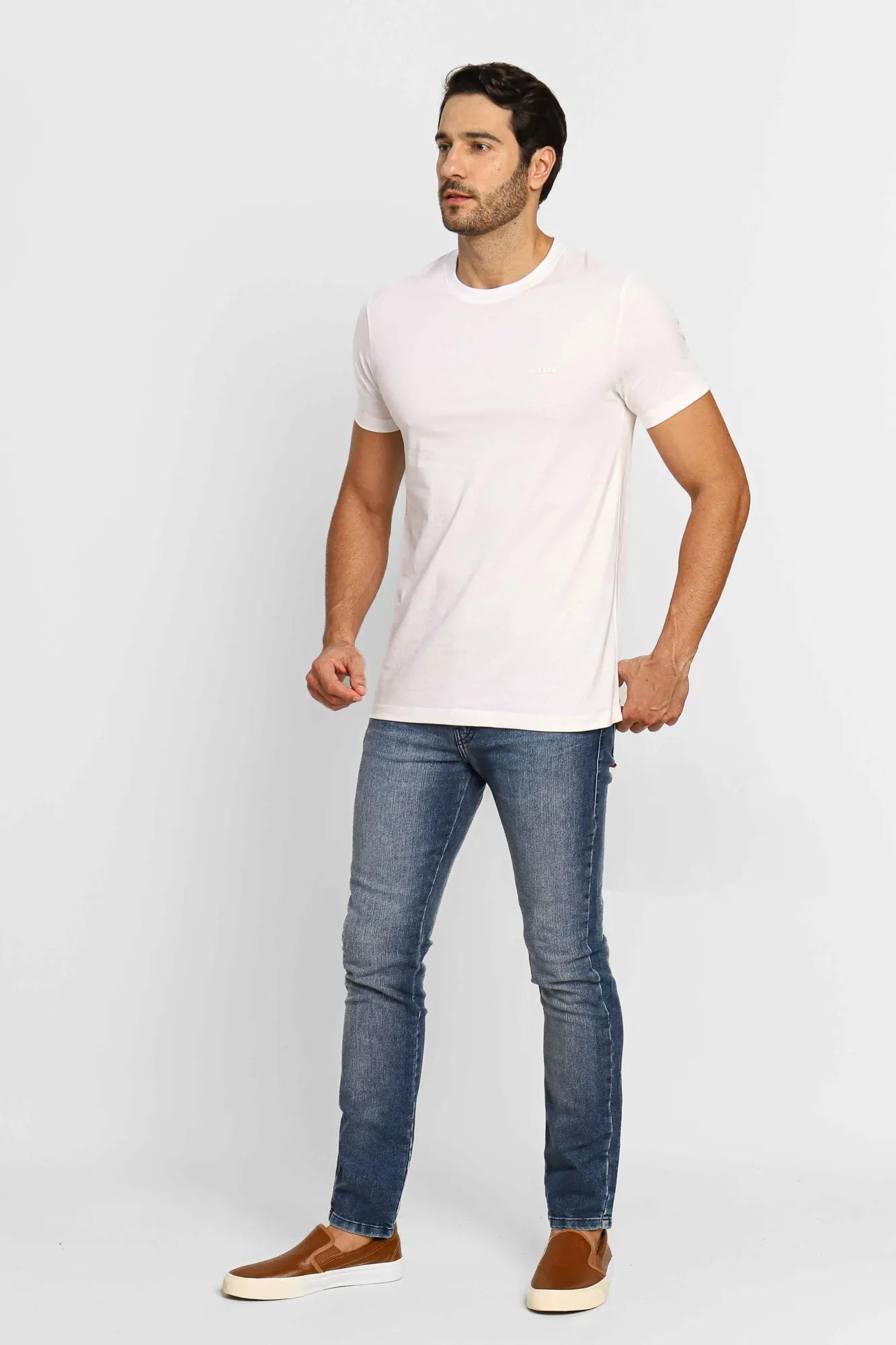 Camiseta Diesel Slim Logo Peito Branco - Sale - Henri Store