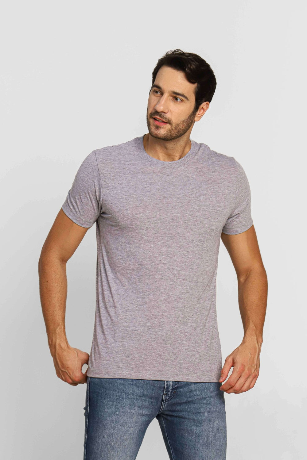 Camiseta Diesel Slim Logo Peito Cinza - Sale - Henri Store