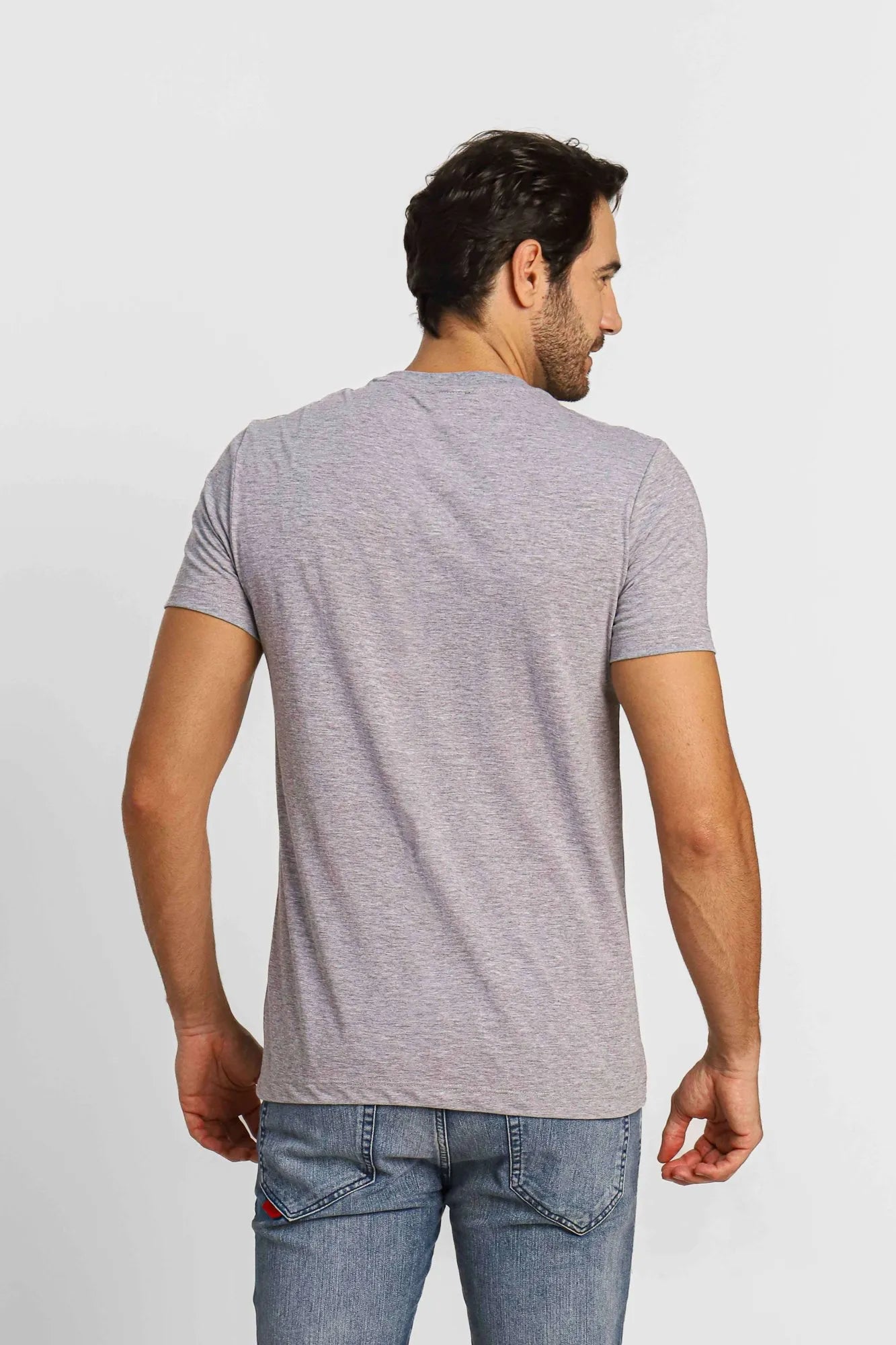 Camiseta Diesel Slim Logo Peito Cinza - Sale - Henri Store