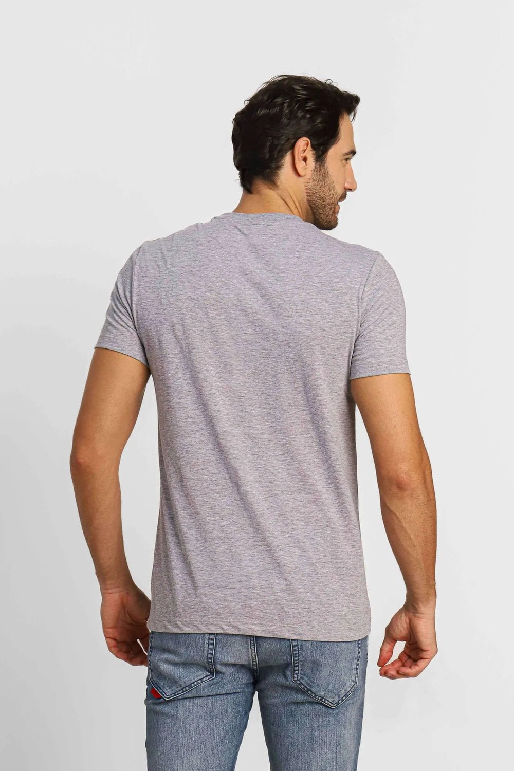 Camiseta Diesel Slim Logo Peito Cinza - Sale - Henri Store
