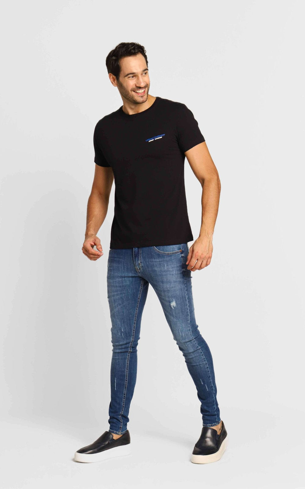Camiseta Diesel Slim Logo Peito Preto - Sale - Henri Store