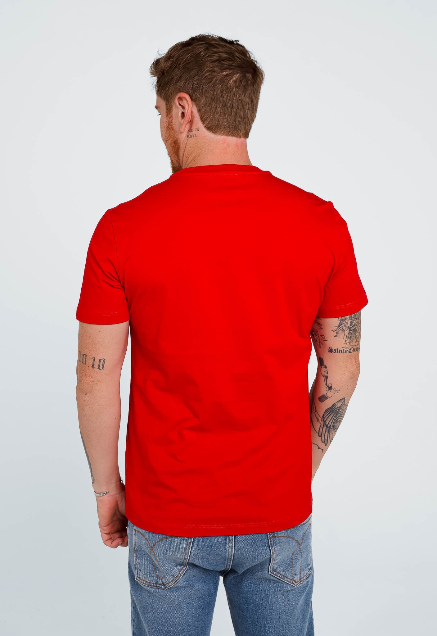 Camiseta Diesel Slim Logo Peito Vermelha - Sale - Henri Store