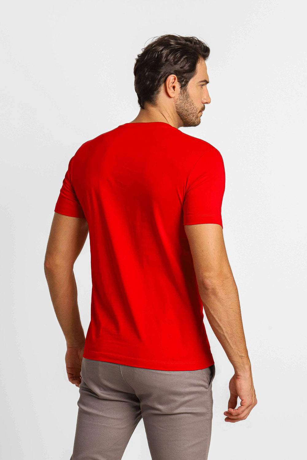 Camiseta Diesel Slim Logo Peito Vermelha - Sale - Henri Store