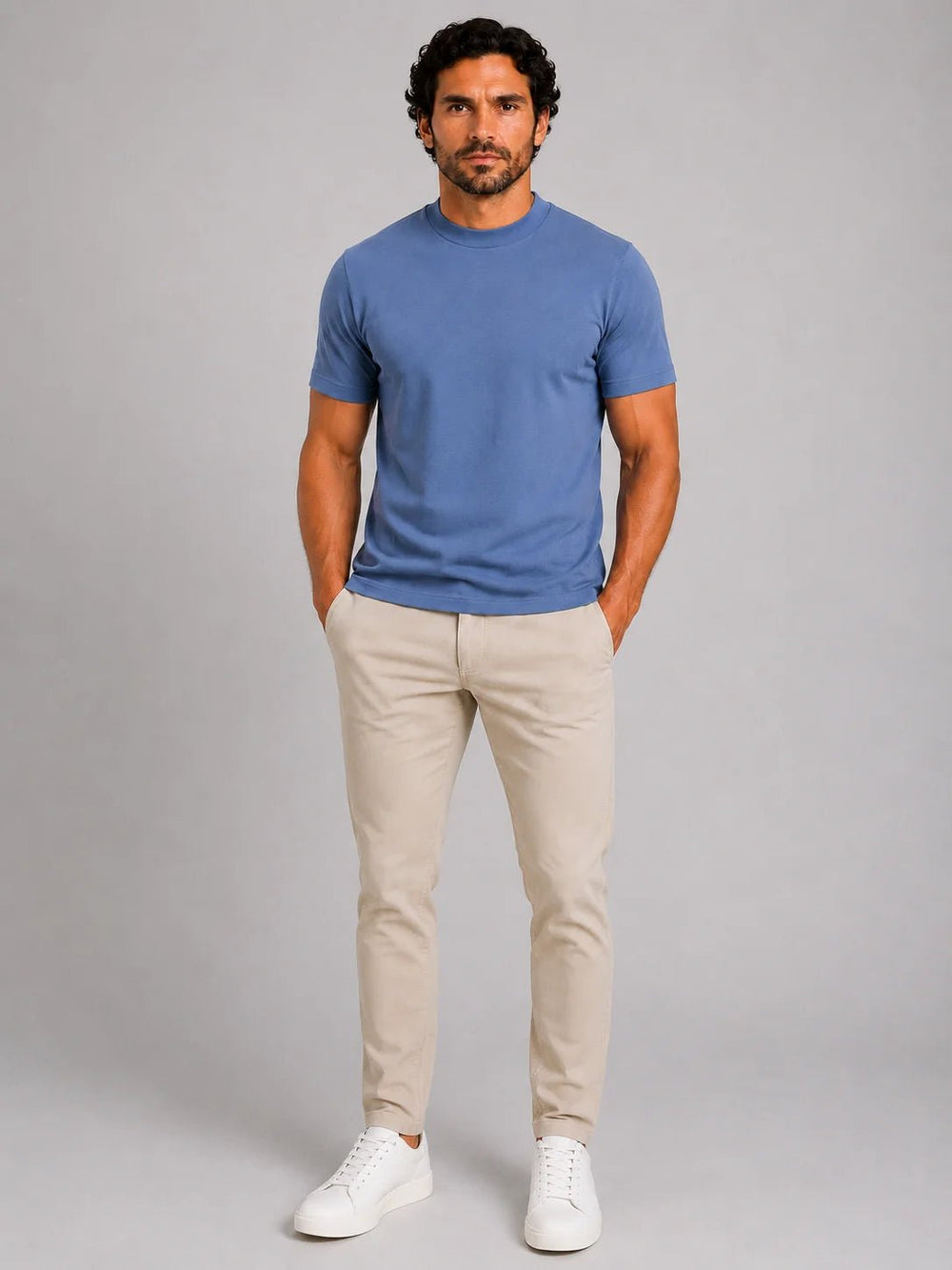 Camiseta Dom Henrico Algodão Egípcio Gola Média - Henri Store