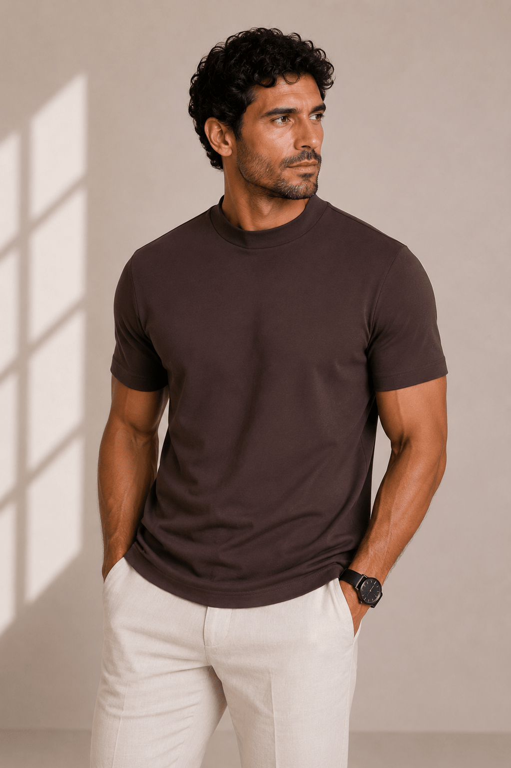 Camiseta Dom Henrico Algodão Egípcio Gola Média - Henri Store