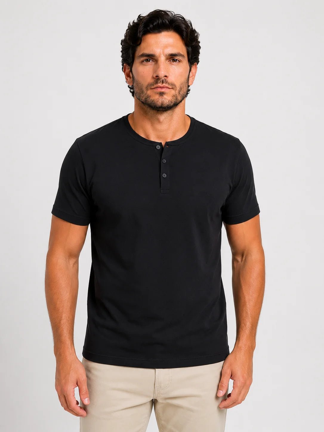 Camiseta Dom Henrico Henley Pima - Henri Store