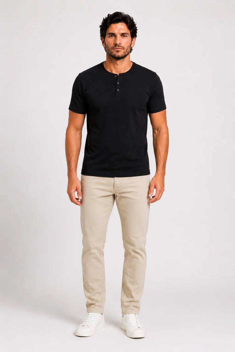 Camiseta Dom Henrico Henley Pima - Henri Store