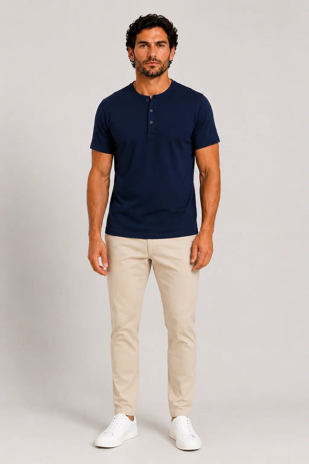 Camiseta Dom Henrico Henley Pima - Henri Store