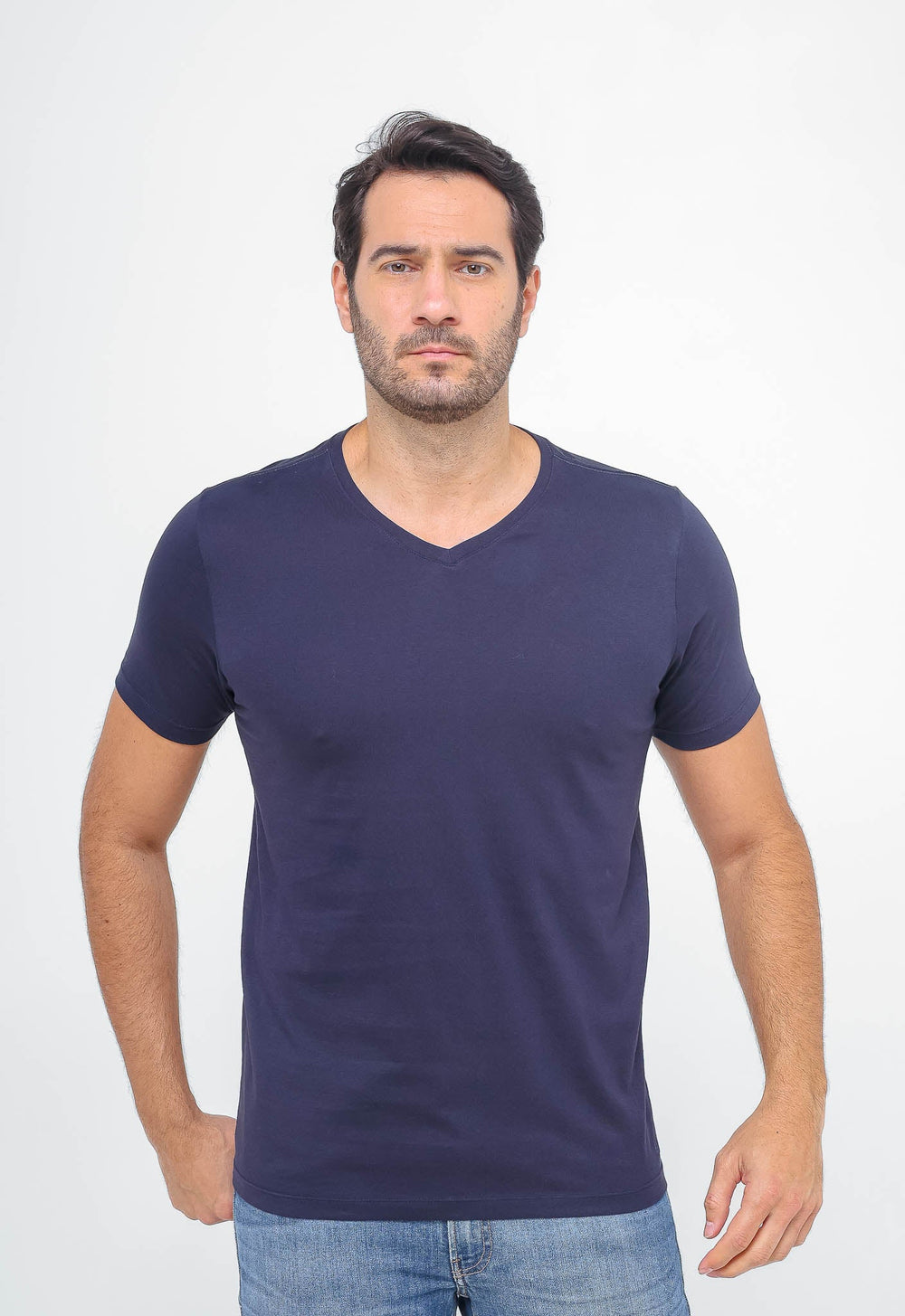 Camiseta Dom Henrico Pima Gola V - Henri Store
