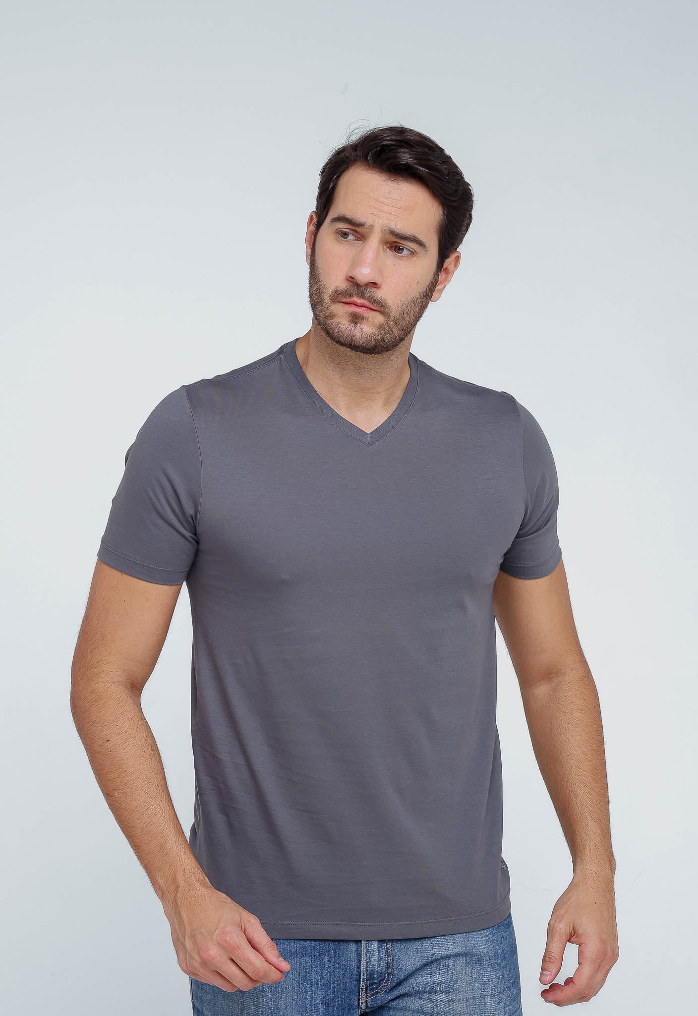 Camiseta Dom Henrico Pima Gola V - Henri Store