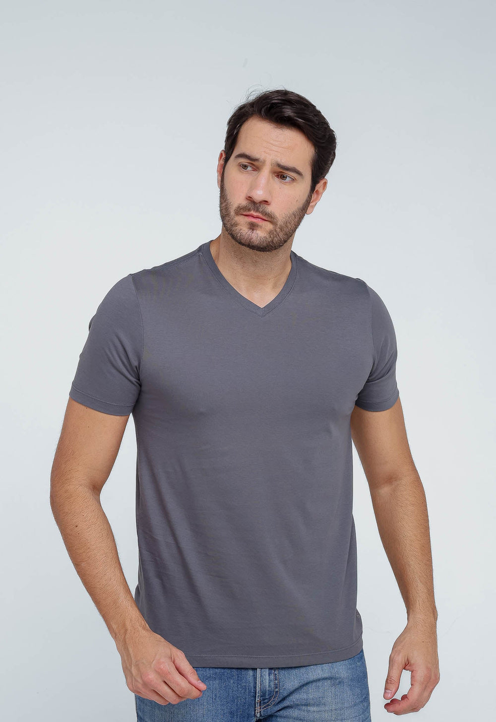 Camiseta Dom Henrico Pima Gola V - Henri Store