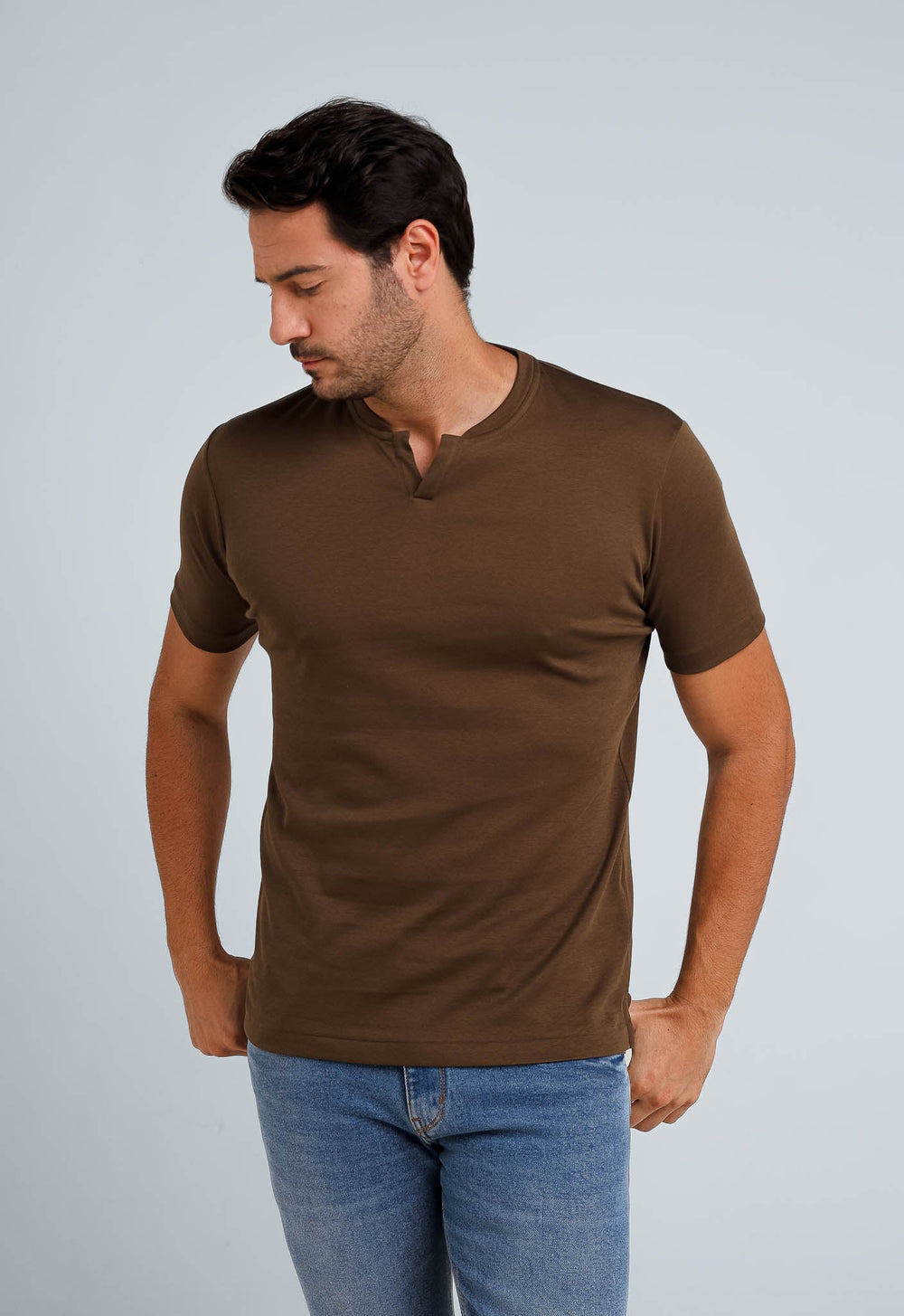 Camiseta Dom Henrico Pima Interloque Gola Diferenciada - Henri Store