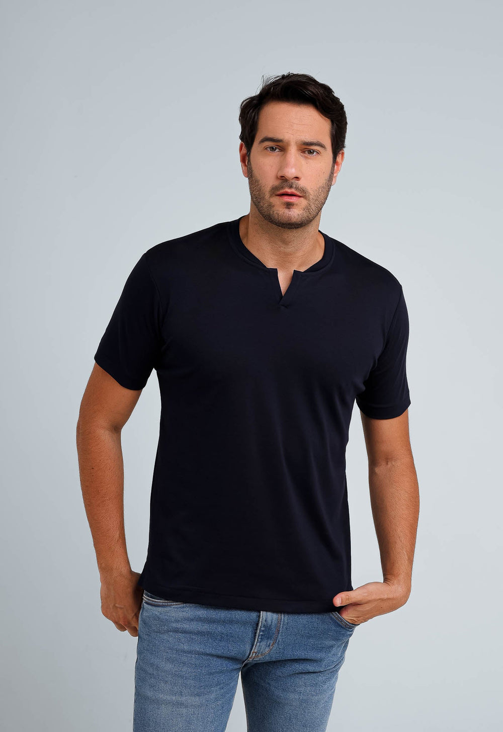 Camiseta Dom Henrico Pima Interloque Gola Diferenciada - Henri Store