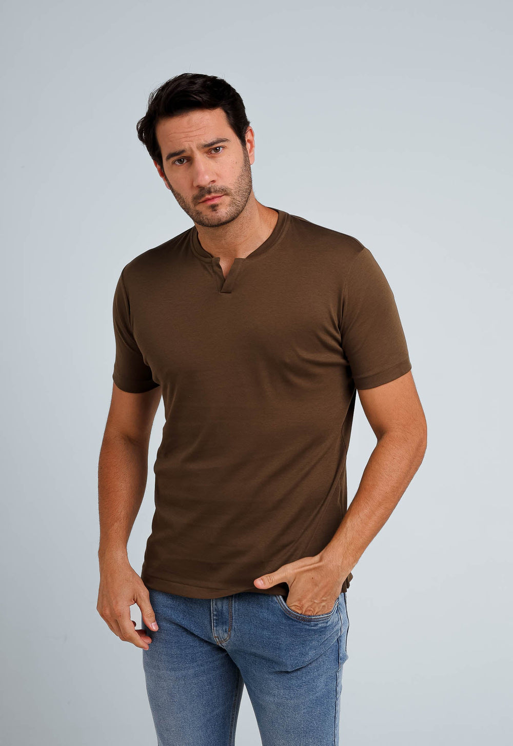 Camiseta Dom Henrico Pima Interloque Gola Diferenciada - Henri Store
