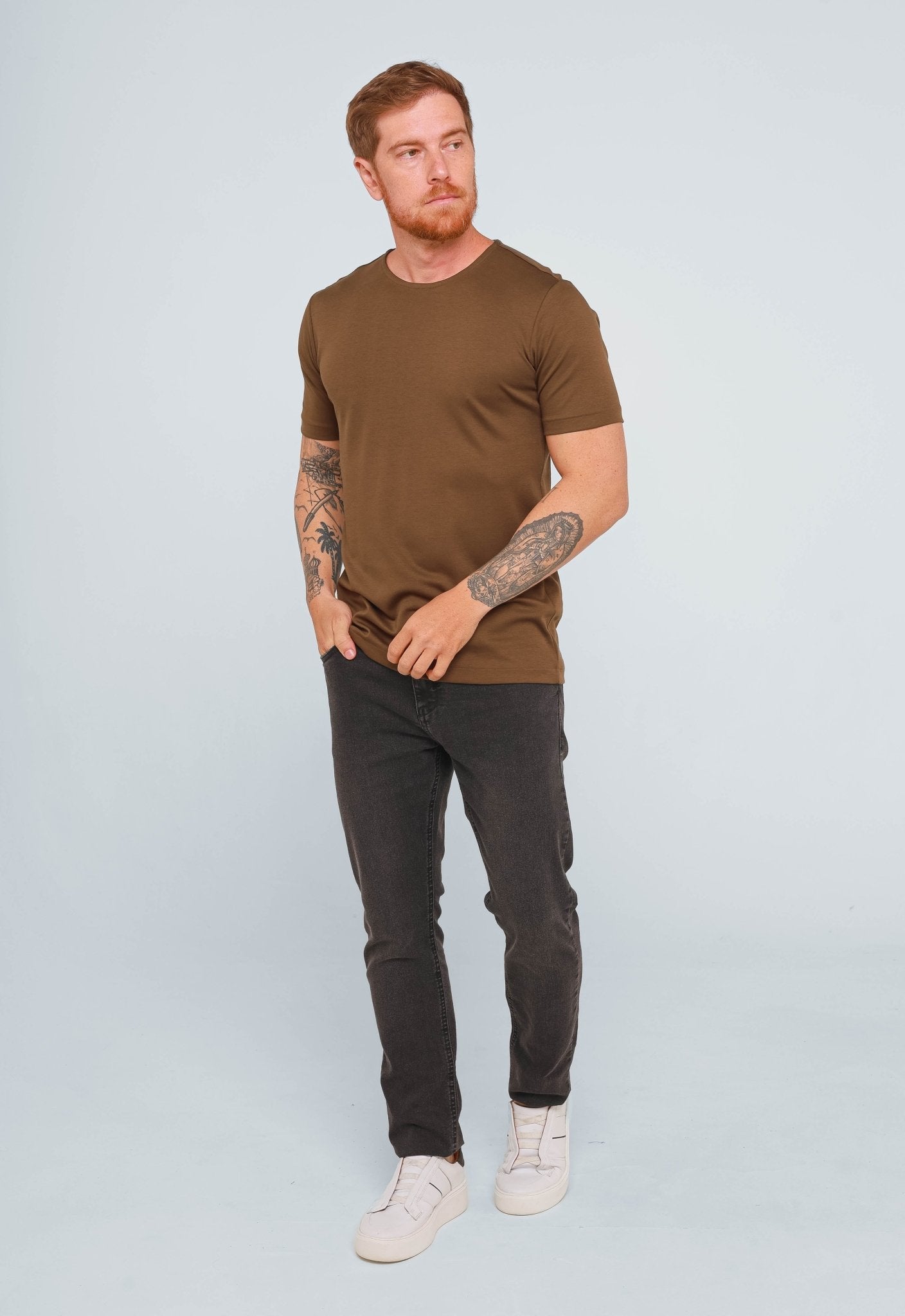 Camiseta Dom Henrico Pima Interloque Gola Slim - Henri Store