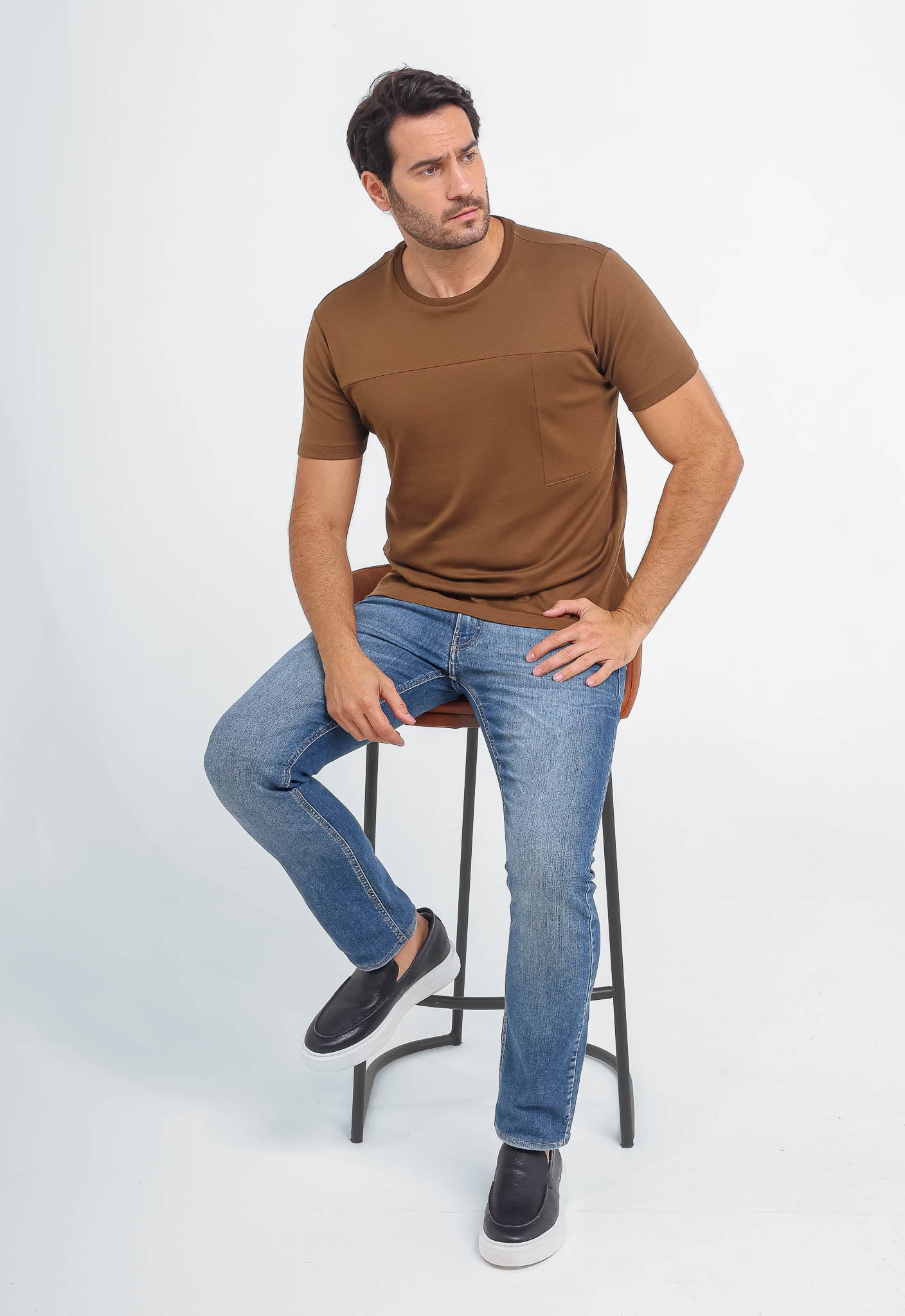 Camiseta Dom Henrico Recorte Frontal Interloque Pima - Henri Store