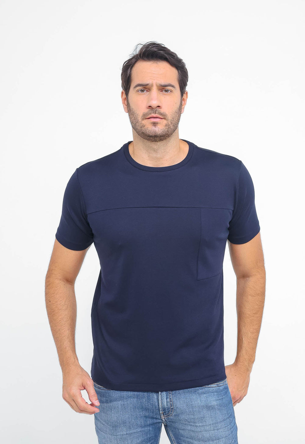 Camiseta Dom Henrico Recorte Frontal Interloque Pima - Henri Store