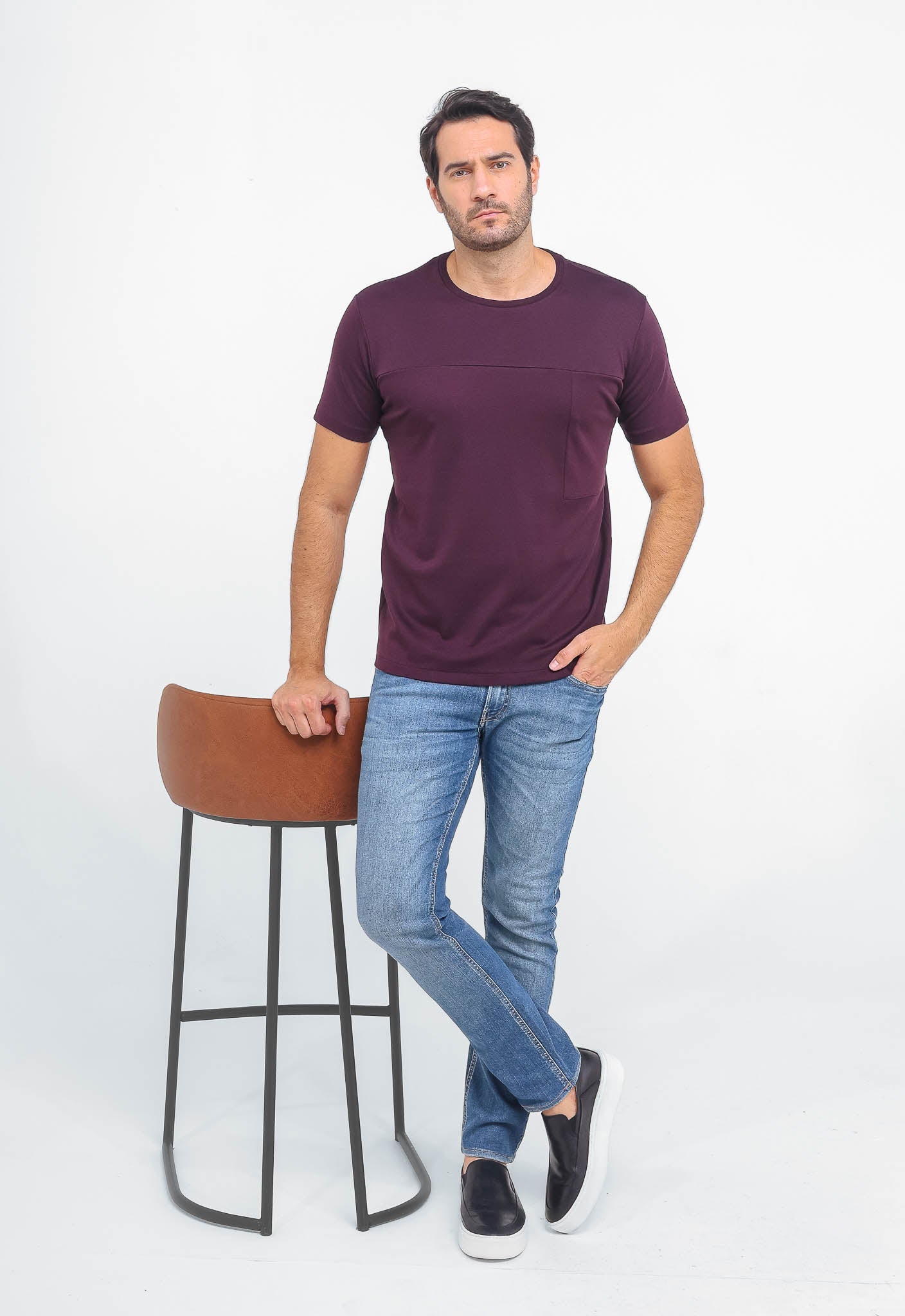 Camiseta Dom Henrico Recorte Frontal Interloque Pima - Henri Store