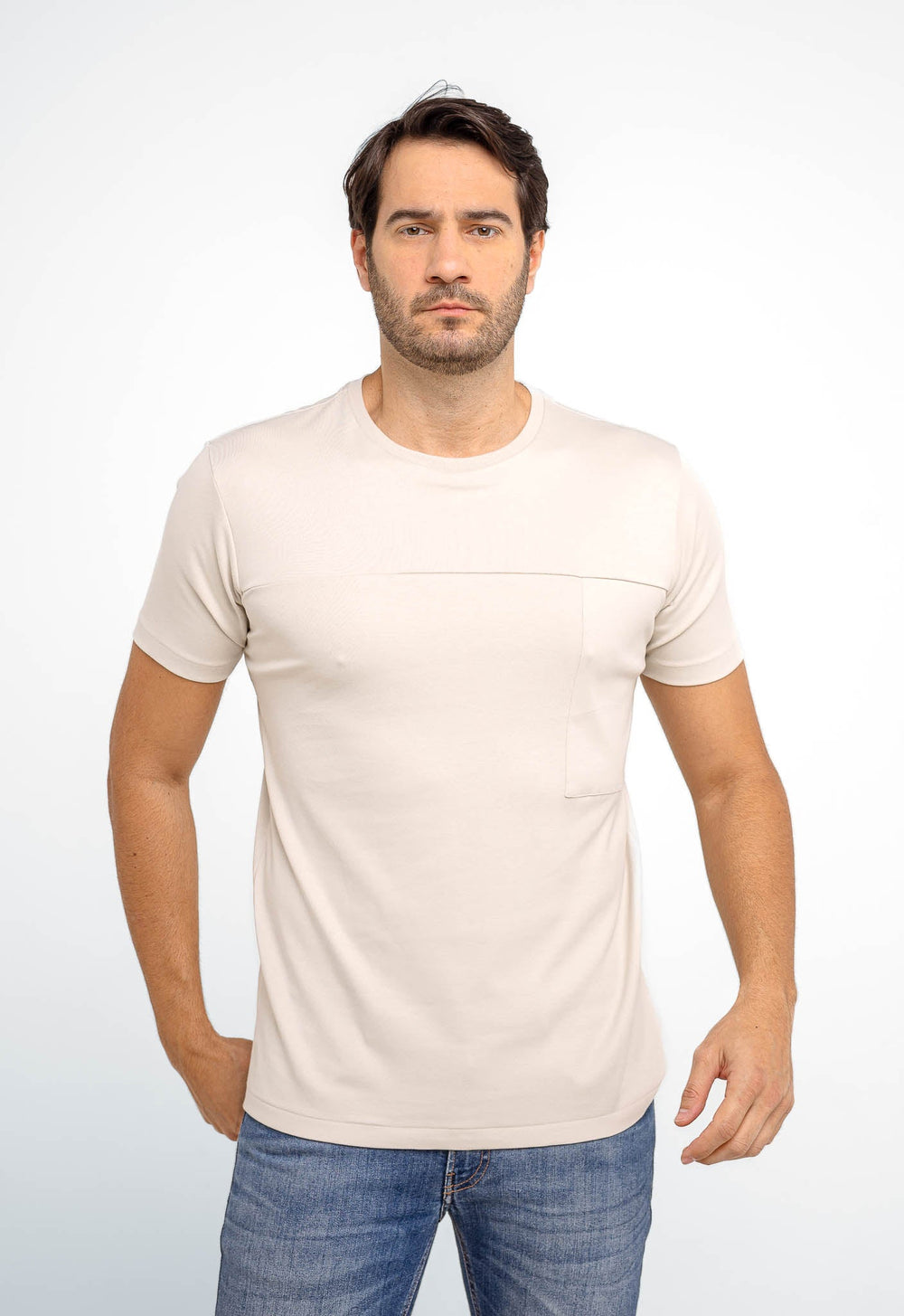 Camiseta Dom Henrico Recorte Frontal Interloque Pima - Henri Store